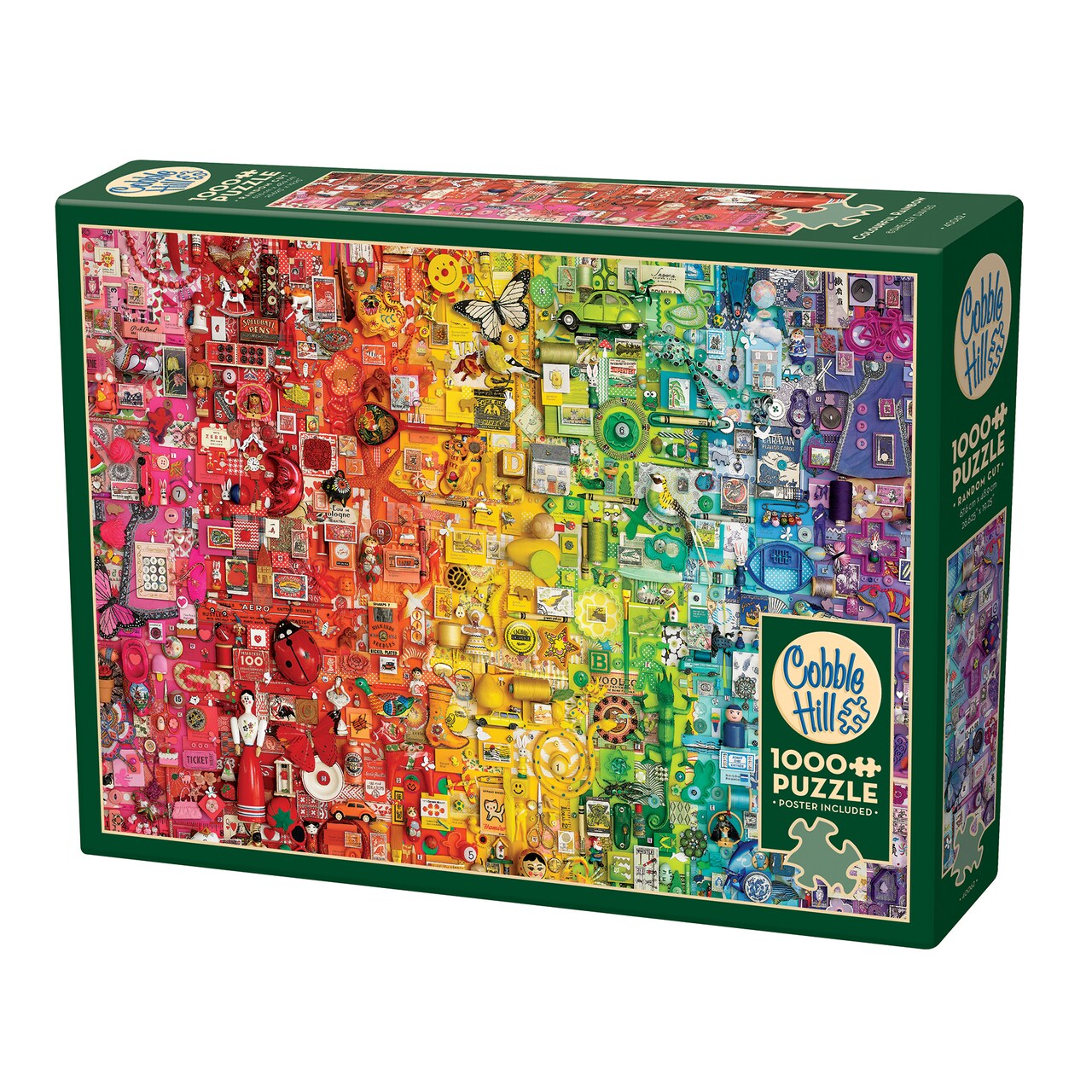 Cobble Hill 1000 Piece Puzzle: Colourful Rainbow - Reference Poster Included, High Quality Jigsaw, Earth Friendly